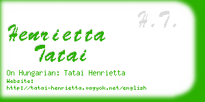 henrietta tatai business card